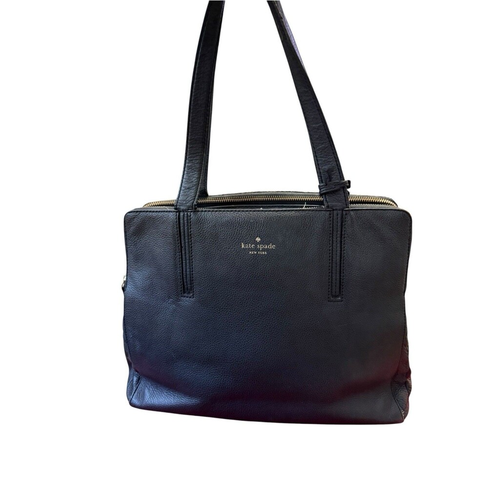Kate Spade New York Grey Street Brennan Black Pebbled Leather Shoulder Bag